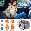 Console Pet Car Seat with Storage Pocket Booster Car Seat Portable Pet Travel Bag Machine Washable Pet Seat Fit For Small Pets