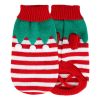 Pet Christmas Turtleneck Sweater Dog Christmas Clothes Snowman Stripes Costume Winter Holiday Sweater for Small Medium Pets