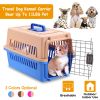 Travel Dog Kennel Carrier Handheld Pet Crate Cage Carrier Box w/ 11lbs Max Load Safety Squeeze Latch