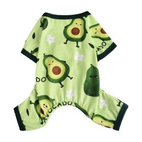 Cross-border Hot Sale Pet Clothes Four Seasons Four-legged Pet Clothing Pajamas Jumpsuit Dog Clothing Global One Piece (Option: Grass Green-XS)