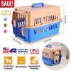Travel Dog Kennel Carrier Handheld Pet Crate Cage Carrier Box w/ 11lbs Max Load Safety Squeeze Latch