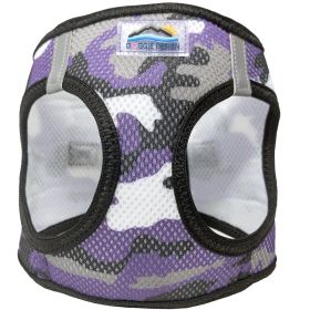 Camouflage Dog Harness with Choke Free Design and Adjustable Fit (Color: Purple Camo, size: XX-Small)
