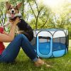 Portable Foldable Pet Tent Exercise Pen Kennel Removable Zipper Top and Bottom Water Resistant Indoor Outdoor Use For Pets