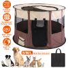 Foldable Playpen for Dog with Carry Bag Portable Travel Waterproof Indoor Outdoor Pet Cage Tent Detachable Upper Cover For Pets