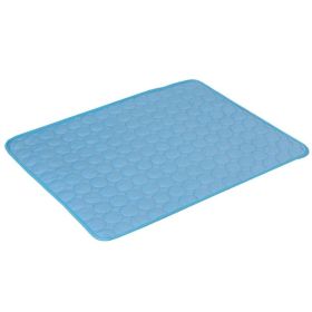Dog Cooling Mat Summer Pets Cold Bed Extra Large For Small Big Dogs Pet Accessories Ice Pad Blanket Pet Products (Option: Blue Edging-XS40*30cm)