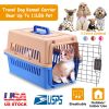 Travel Dog Kennel Carrier Handheld Pet Crate Cage Carrier Box w/ 11lbs Max Load Safety Squeeze Latch