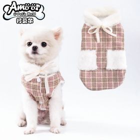Winter Pet Clothes For Dog; Warm Dog Sweater; Winter Dog Pet Apparel (Color: Pink, size: S)