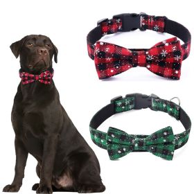 Christmas Dog Collar with Snowflake Design (Color: Green, size: XS)