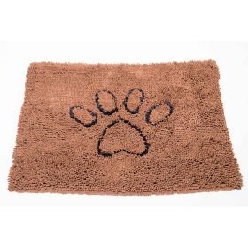 Absorbent Dog Door Mat – Microfiber Mud Mat for Dirty Paws (Color: Brown, size: small)