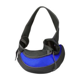 Pet Carrier for Dogs Hand Free Sling Adjustable Padded Strap Tote Bag Breathable Shoulder Bag Carrying Small Dog (Option: Blue_L)