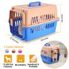 Travel Dog Kennel Carrier Handheld Pet Crate Cage Carrier Box w/ 11lbs Max Load Safety Squeeze Latch