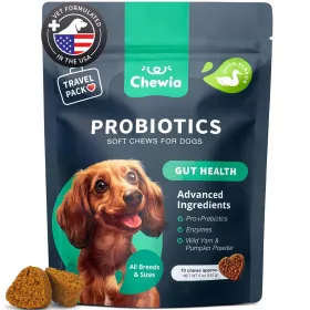 Probiotics For Dogs Support Gut Health Immunity Yeast Balance Itchy Skin Allergies Probiotics And Digestive Enzymes Coproph (Option: Chewia)
