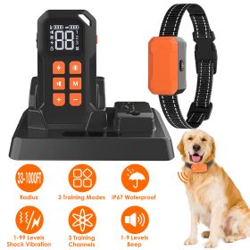 2 In 1 Wireless Electric Dog Fence With Training Collar IP67 Waterproof Pet Beep Vibration Shock Boundary Containment System for Small Medium Large (Option: 1Collar)