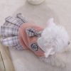 Sweet Bowknot Dog Sweater Dress; Winter Warm Pet Clothes; Costume For Dogs