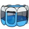 Portable Foldable Pet Tent Exercise Pen Kennel Removable Zipper Top and Bottom Water Resistant Indoor Outdoor Use For Pets