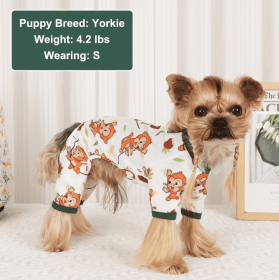 Dog Pajamas Pjs Spring Summer Dog Clothes Girl Boy, Soft Stretchy Tiny Jammies (Option: S)