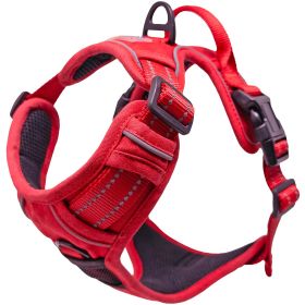 No Pull Dog Harness with Adjustable Fit and Durable Water Resistant Design (Color: Crimson, size: X-Small)